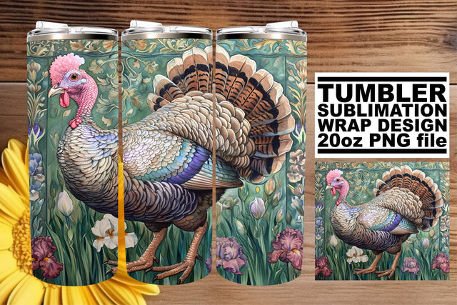 Country Living Tumbler Wrap - Farm & Flower Fun Sublimation afrosvg 
