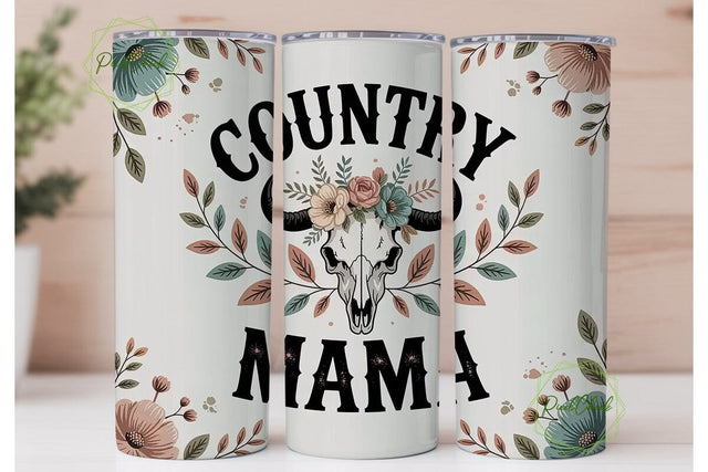 Country Mama 20oz Tumbler Wrap Sublimation PixelChick 