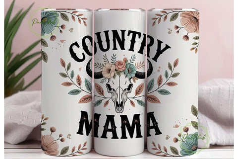 Country Mama 20oz Tumbler Wrap Sublimation PixelChick 