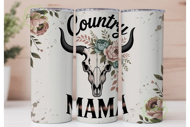 Country Mama 20oz Tumbler Wrap Sublimation PixelChick 