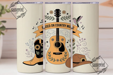 Country Music 20oz Tumbler Wrap Sublimation sassyprint 
