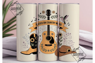 Country Music 20oz Tumbler Wrap Sublimation sassyprint 