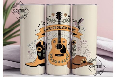 Country Music 20oz Tumbler Wrap Sublimation sassyprint 