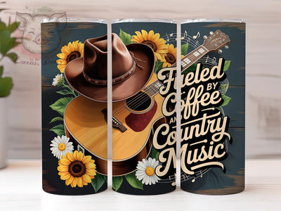Country Music Coffee Tumbler, Rustic Tumbler, Stylish 20oz Wrap, Sublimation Design, Country Girl Gift Idea, Music Lover Wrap, Western Coffee Tumbler Sublimation Lara' s Designs 