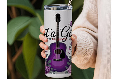 Country Music Girl 20oz Tumbler Wrap Sublimation DesignSVG 