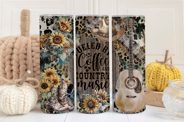 Country Music Lover 20 oz skinny tumbler sublimation designs Guitar Country music Tumbler Wrap digital PNG Seamless Design Digital Download Sublimation BouDesign 