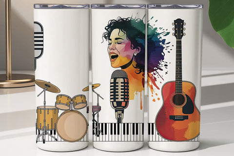 Country Music Lover Watercolor Tumbler Sublimation DesignSVG 