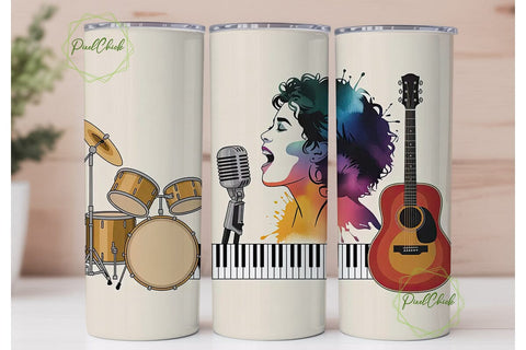 Country Music Lover Watercolor Tumbler Sublimation PixelChick 