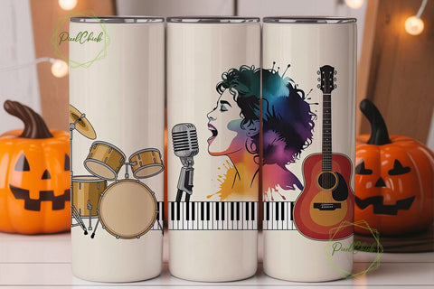 Country Music Lover Watercolor Tumbler Sublimation PixelChick 