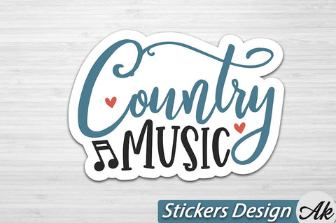 Country music Stickers Design SVG akazaddesign 