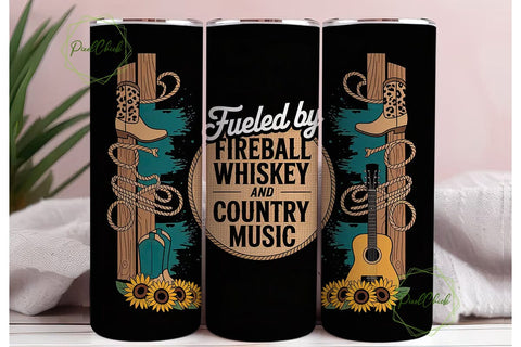 Country Music Tumbler Design Sublimation PixelChick 