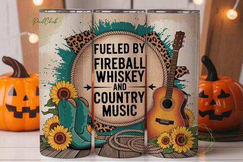 Country Music Tumbler Design Sublimation PixelChick 