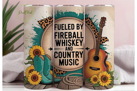 Country Music Tumbler Design Sublimation PixelChick 