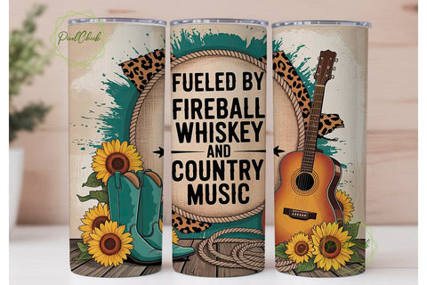 Country Music Tumbler Design Sublimation PixelChick 