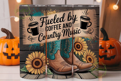 Country Music Tumbler Wrap PNG Sublimation PixelChick 