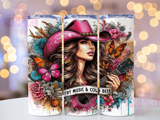 Country Music Western Sunflower Tumbler, Western Sunflower Tumbler, Rustic Music Lover Tumbler, 20oz Tumbler Sublimation, Cowgirl Aesthetic Tumbler, Digital Tumbler Wrap, Southern Country Tumbler Sublimation SvggirlplusArt 