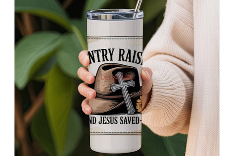 Country Raised Tumbler Wrap PNG Sublimation DesignSVG 