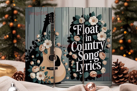 Country Song Lyrics Tumbler Wrap Sublimation DesignSVG 
