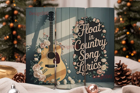Country Song Lyrics Tumbler Wrap Sublimation DesignSVG 