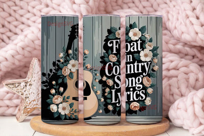 Country Song Lyrics Tumbler Wrap Sublimation DesignSVG 