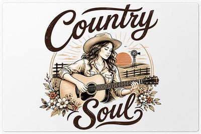 Country Soul Guitar Girl PNG | Country Music Sublimation PNG SVG BillahCrafts 