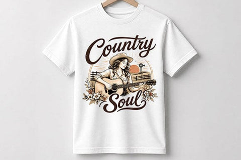 Country Soul Guitar Girl PNG | Country Music Sublimation PNG SVG BillahCrafts 