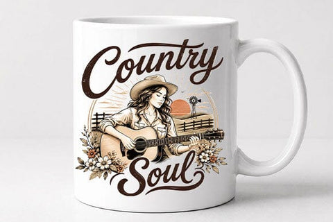 Country Soul Guitar Girl PNG | Country Music Sublimation PNG SVG BillahCrafts 