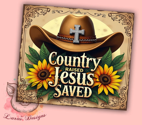 Country Tumbler, Jesus Saved Gift, Southern Pride Drinkware, Christian Sublimation, Rustic Decor, Faith-Based Gifts, Inspirational Tumbler Sublimation Lara' s Designs 