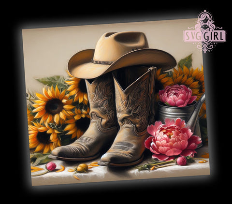 Country Vibes Cowgirl Tumbler Wrap, Cowgirl Tumbler, Country Vibes Design, 20oz Wrap, Sublimation Design, Western Drinkware, Rustic Tumbler, High-Resolution Print Sublimation SvggirlplusArt 