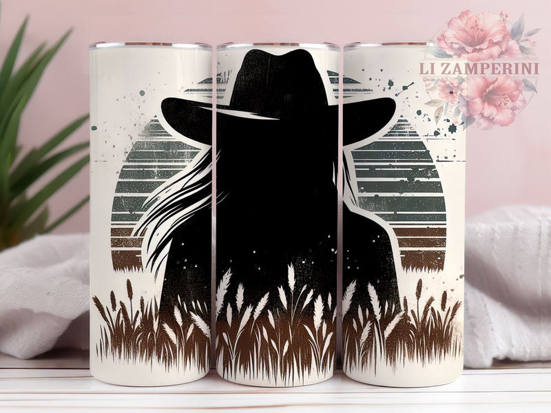 Country Western 20oz Tumbler Wrap PNG, Cowgirl Tumbler Png, Straight ...
