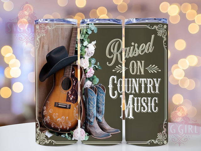 Country Western Music Lover Tumbler Wrap, Rustic Music Lover Tumbler, 20oz Tumbler Sublimation, Southern Lifestyle Tumbler, Digital Tumbler Wrap, Cowgirl Music Tumbler Sublimation SvggirlplusArt 