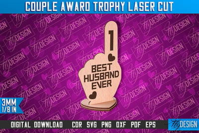 Couple Award Trophy | Laser Cut Design | CNC File SVG Fly Design 