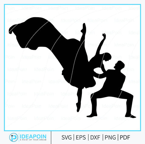 Couple Ballet Dancing Svg, Couple Ballet Clipart, Couple Ballet Dancing Silhouettes, Ballet Dance Bundle, Ballet Poses Couple Vector SVG Dinvect 