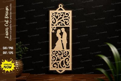 Couple Bookmark Laser Cut SVG Design SVG Regulrcrative 
