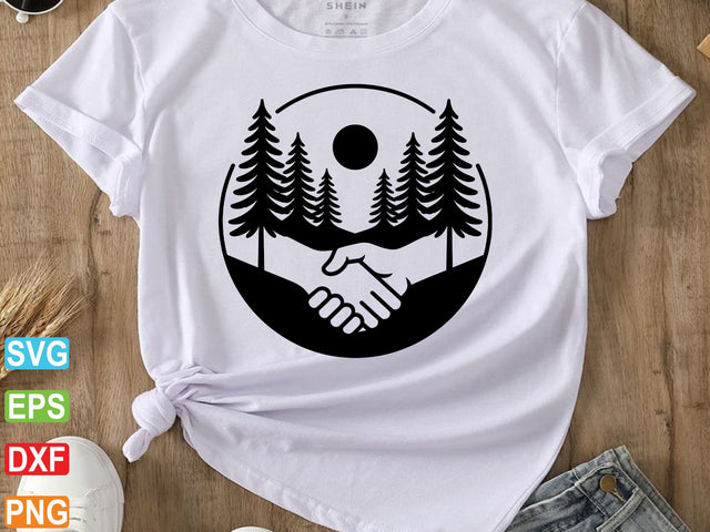 Couple Holding Hands Silhouette, Couple Silhouette Clipart SVG Creativeart88 