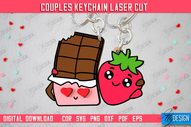 Couple Keychain | Valentine's Day Gift Idea | Paired Keychains | CNC Files SVG Fly Design 
