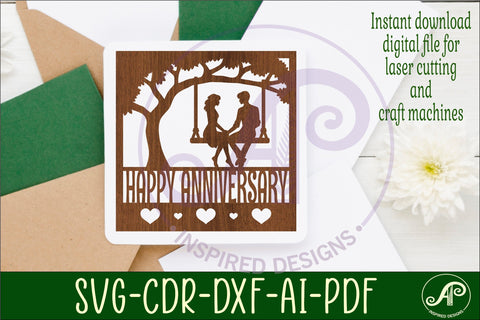 Couple on swing name sign svg laser SVG APInspireddesigns 