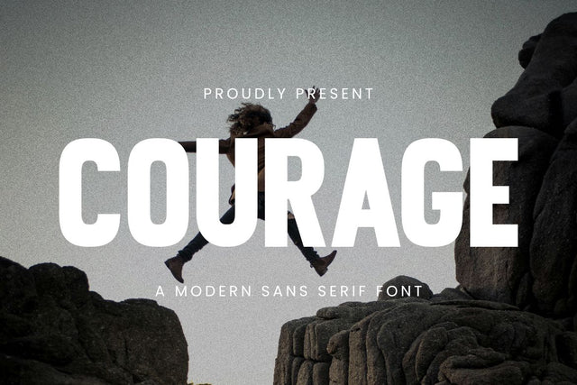 Courage - Modern Sans Serif Font Font Masyafi Studio 