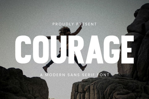Courage - Modern Sans Serif Font Font Masyafi Studio 