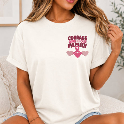 Courage Runs in Our Family Embroidery Design – Breast Cancer Awareness Pink Ribbon Embroidery, Cancer Support Machine Embroidery File Embroidery/Applique DESIGNS PatternFeed8 