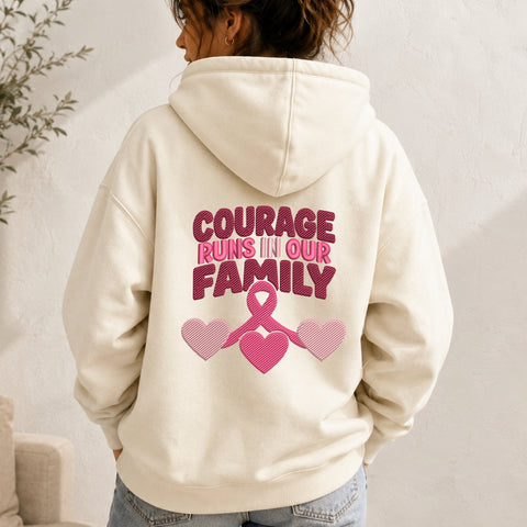 Courage Runs in Our Family Embroidery Design – Breast Cancer Awareness Pink Ribbon Embroidery, Cancer Support Machine Embroidery File Embroidery/Applique DESIGNS PatternFeed8 