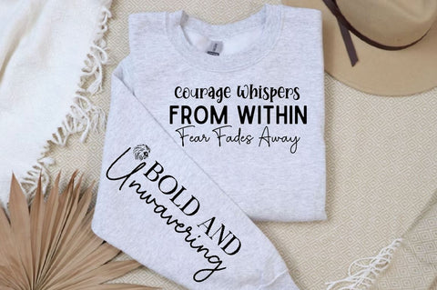 Courage Whispers from Within Fear Fades Away Sleeve SVG Design, Christian Sleeve SVG, Faith SVG Design, Jesus Sleeve SVG SVG Regulrcrative 
