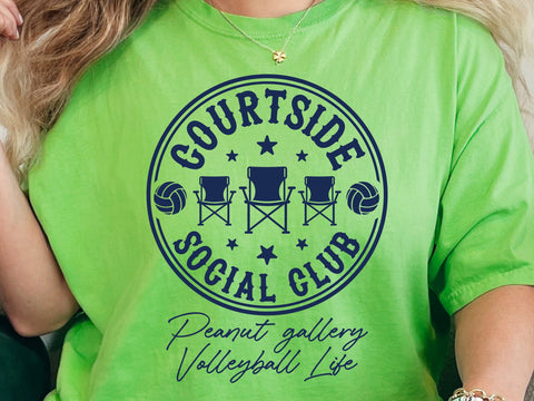 Courtside Social Club, Funny Volleyball SVG PNG, Volleyball Svg Design SVG DesignDestine 