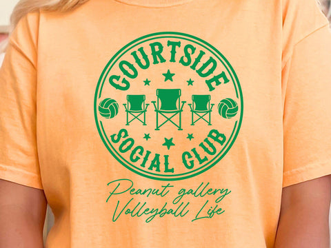 Courtside Social Club, Funny Volleyball SVG PNG, Volleyball Svg Design SVG DesignDestine 