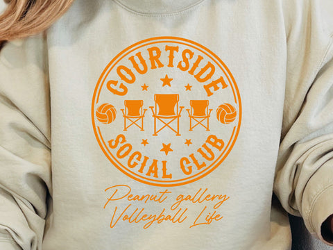Courtside Social Club, Funny Volleyball SVG PNG, Volleyball Svg Design SVG DesignDestine 