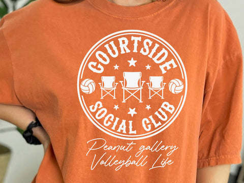 Courtside Social Club, Funny Volleyball SVG PNG, Volleyball Svg Design SVG DesignDestine 