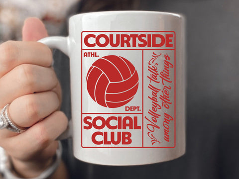 Courtside Social Club Svg, Funny Volleyball Mom SVG PNG, Volleyball Design SVG DesignDestine 