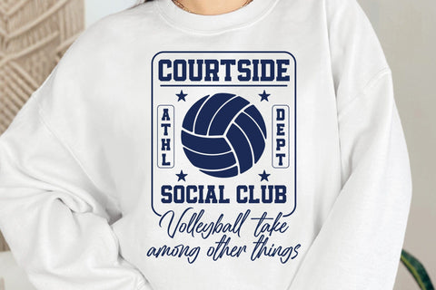 Courtside Social Club Svg, Funny Volleyball Mom Svg, Volleyball Svg SVG DesignDestine 
