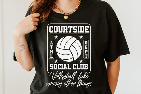 Courtside Social Club Svg, Funny Volleyball Mom Svg, Volleyball Svg SVG DesignDestine 