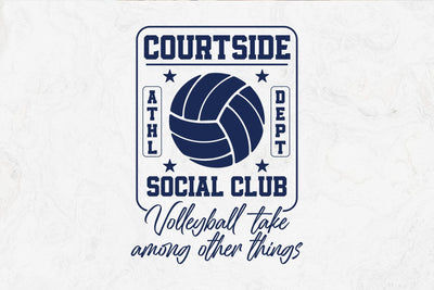 Courtside Social Club Svg, Funny Volleyball Mom Svg, Volleyball Svg SVG DesignDestine 
